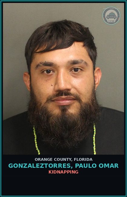 CCW arrest card for GONZALEZTORRES, PAULO OMAR in Orange County: DRIVE WITH SUSPENDED REVOKED LICENSE SUBSQ OFF