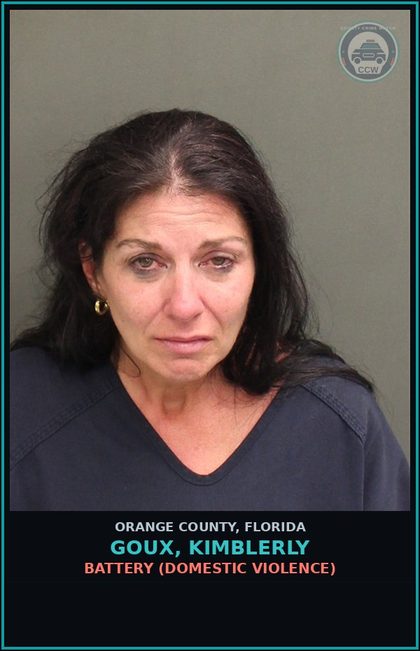 CCW arrest card for GOUX, KIMBLERLY in Orange County: BATTERY (DOMESTIC VIOLENCE)