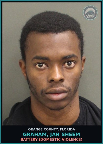 CCW arrest card for GRAHAM, JAH SHEEM in Orange County: FUGITIVE FROM JUSTICE (arrest w/o warrant)