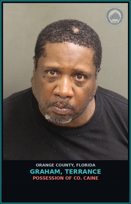 CCW arrest card for GRAHAM, TERRANCE in Orange County: POSSESSION OF COCAINE