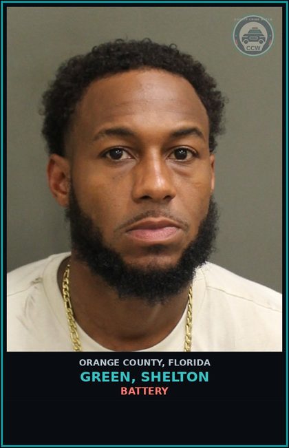 CCW arrest card for GREEN, SHELTON in Orange County: FUGITIVE FROM JUSTICE (arrest w/o warrant)