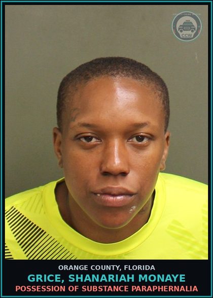 CCW arrest card for GRICE, SHANARIAH MONAYE in Orange County: FAILURE OF DEFENDANT TO APPEAR
