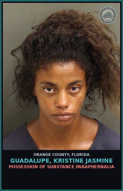 CCW arrest card for GUADALUPE, KRISTINE JASMINE in Orange County: POSSESSION OF DRUG PARAPHERNALIA