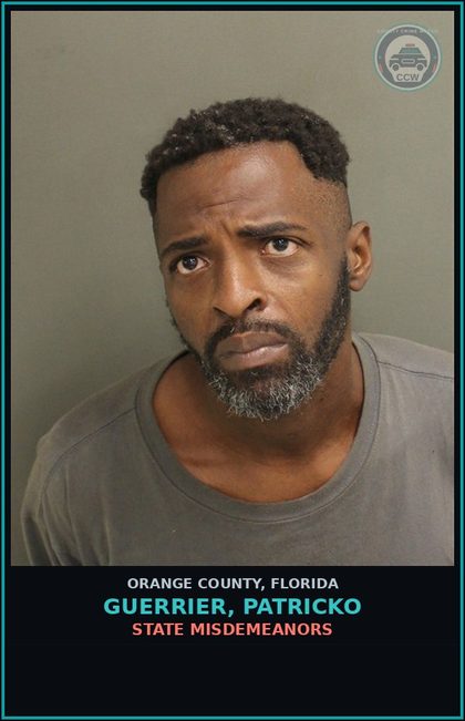 CCW arrest card for GUERRIER, PATRICKO in Orange County: STATE MISDEMEANORS