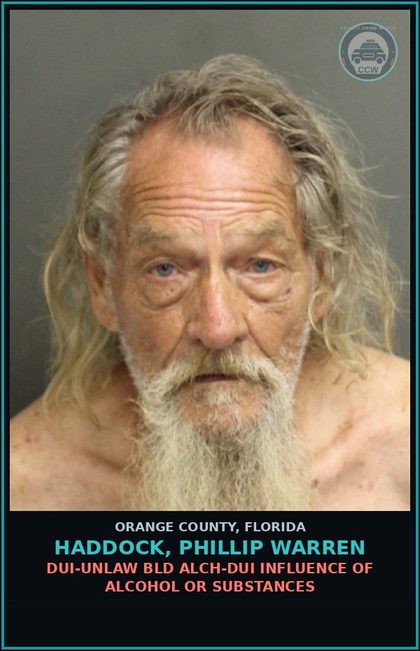 CCW arrest card for HADDOCK, PHILLIP WARREN in Orange County: CAMPING PROHIBITED; EXCEPTIONS