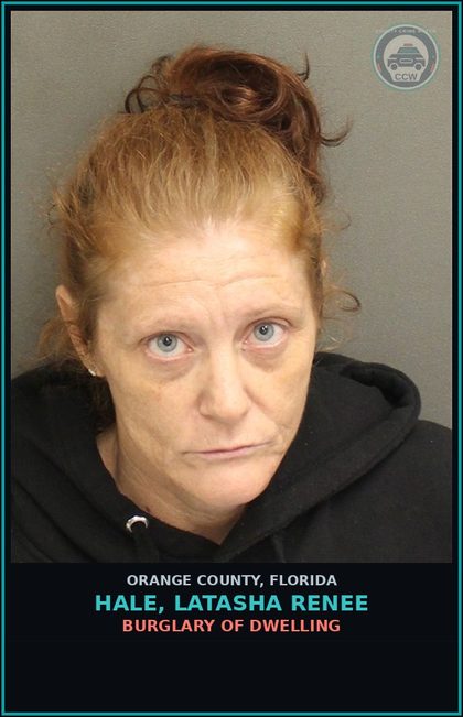 CCW arrest card for HALE, LATASHA RENEE in Orange County: PETIT THEFT