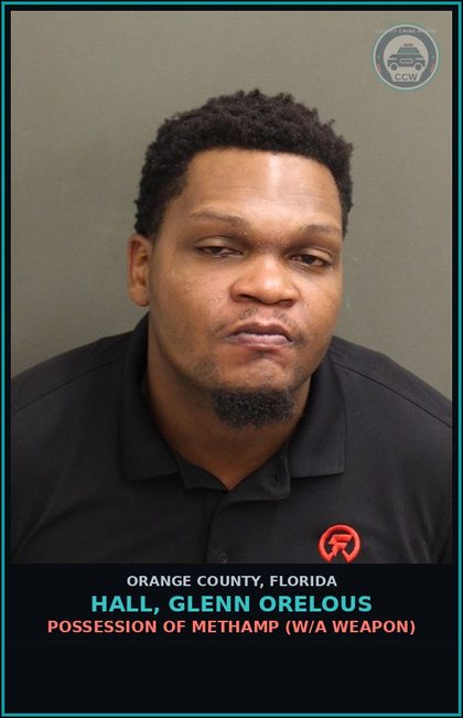 CCW arrest card for HALL, GLENN ORELOUS in Orange County: POSSESS OF Canna LESS THAN 20 GRAMS