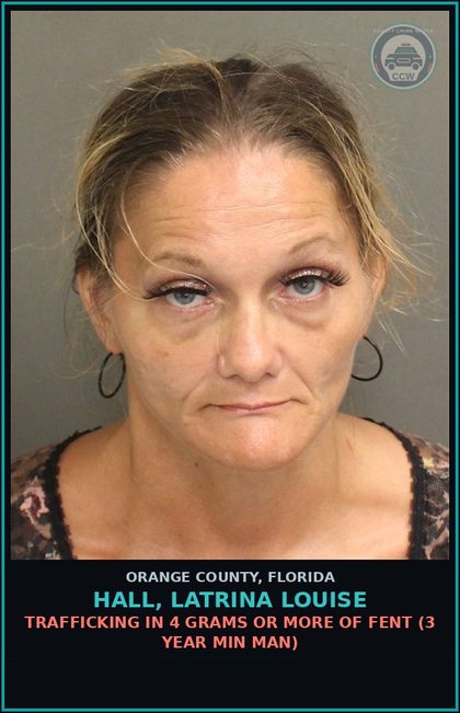 CCW arrest card for HALL, LATRINA LOUISE in Orange County: FRAUD. USE OF PERSONAL IDENT. INFORMATION