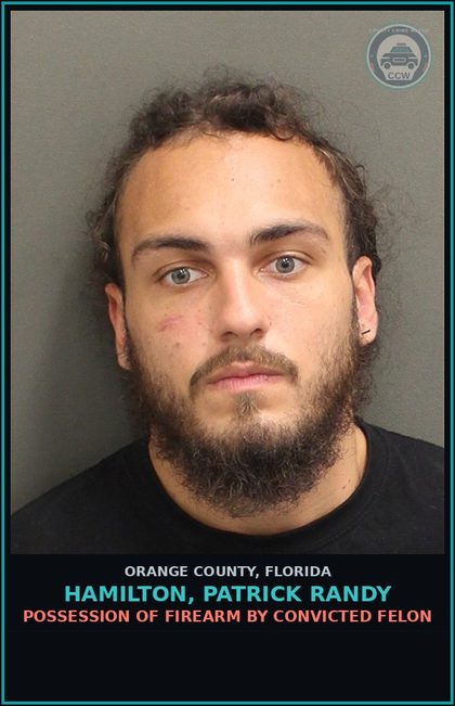 CCW arrest card for HAMILTON, PATRICK RANDY in Orange County: POSS. OF AMMUNITION BY CONVICTED FELON
