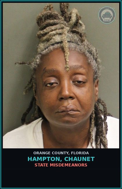 CCW arrest card for HAMPTON, CHAUNET in Orange County: STATE MISDEMEANORS