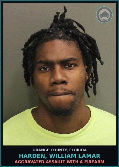 CCW arrest card for HARDEN, WILLIAM LAMAR in Orange County: BATTERY (DOMESTIC VIOLENCE)