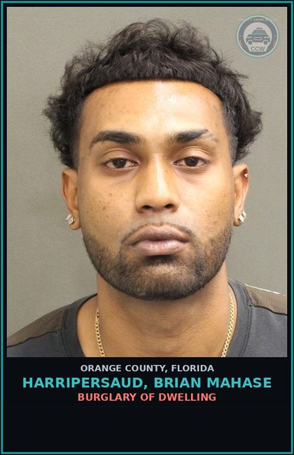 CCW arrest card for HARRIPERSAUD, BRIAN MAHASE in Orange County: POSSESSION OF TETRAHYDROCANNABINOLS