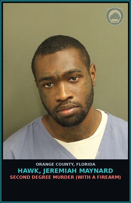 CCW arrest card for HAWK, JEREMIAH MAYNARD in Orange County: POSS. OF AMMUNITION BY CONVICTED FELON