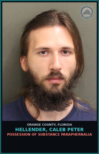 CCW arrest card for HELLENDER, CALEB PETER in Orange County: Camping Ordinance Violation Private Property