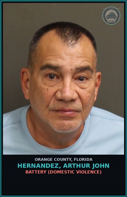 CCW arrest card for HERNANDEZ, ARTHUR JOHN in Orange County: BATTERY (DOMESTIC VIOLENCE)