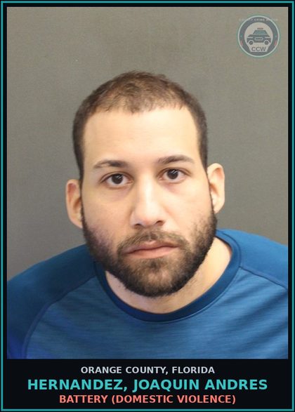 CCW arrest card for HERNANDEZ, JOAQUIN ANDRES in Orange County: BATTERY (DOMESTIC VIOLENCE)