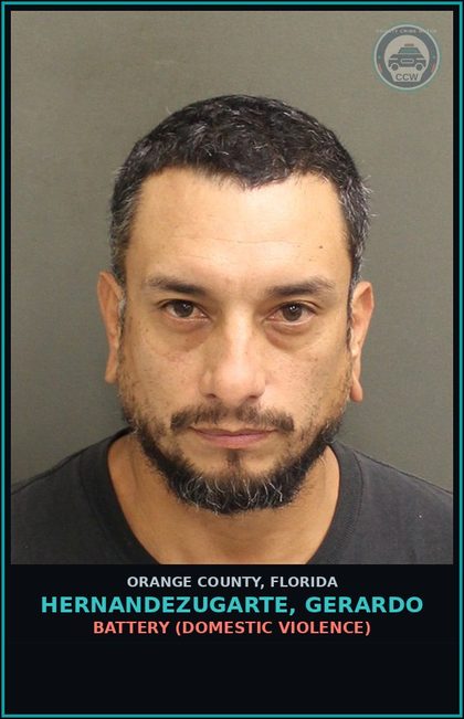 CCW arrest card for HERNANDEZUGARTE, GERARDO in Orange County: BATTERY (DOMESTIC VIOLENCE)