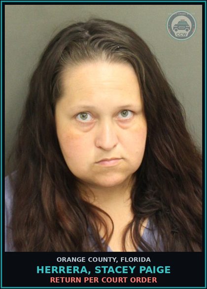 CCW arrest card for HERRERA, STACEY PAIGE in Orange County: RETURN PER COURT ORDER