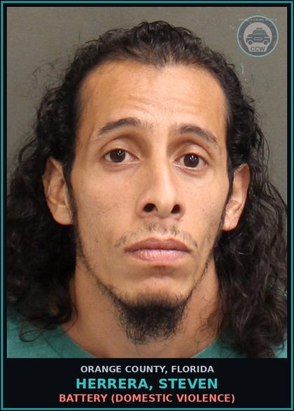 CCW arrest card for HERRERA, STEVEN in Orange County: BATTERY (DOMESTIC VIOLENCE)