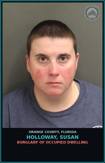 CCW arrest card for HOLLOWAY, SUSAN in Orange County: TAMPERING WITH OR FABRICATING PHYSICAL EVIDENCE