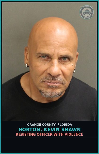 CCW arrest card for HORTON, KEVIN SHAWN in Orange County: DRIVE WITH SUSPENDED REVOKED LICENSE