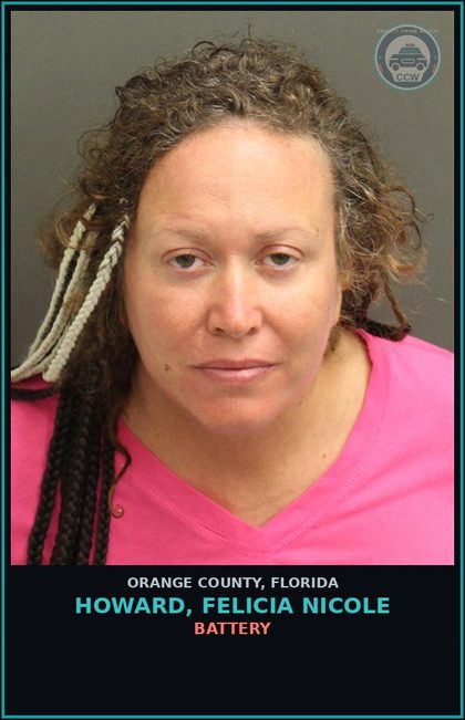 CCW arrest card for HOWARD, FELICIA NICOLE in Orange County: VIOLATION OF PROBATION - OUT OF COUNTY