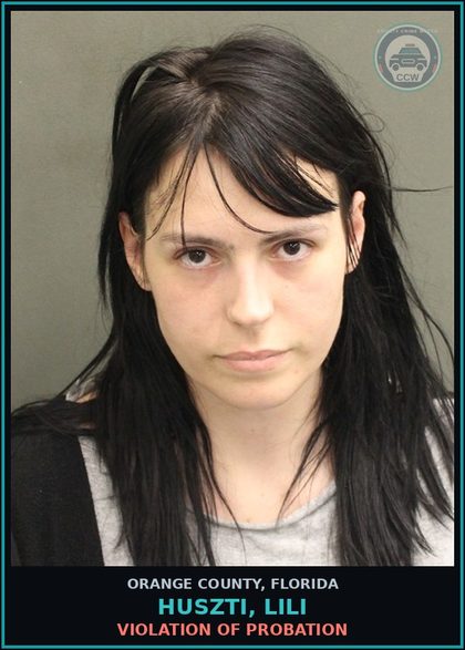 CCW arrest card for HUSZTI, LILI in Orange County: VIOLATION OF PROBATION