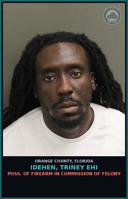 CCW arrest card for IDEHEN, TRINEY EHI in Orange County: DRIVE WITH SUSPENDED REVOKED LICENSE
