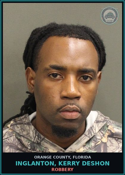 CCW arrest card for INGLANTON, KERRY DESHON in Orange County: PETIT THEFT