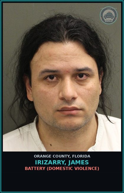 CCW arrest card for IRIZARRY, JAMES in Orange County: UNLAWFUL POSSESSION OF MATERIALS DEPICTING s3xual PERFORMANCE BY A chld