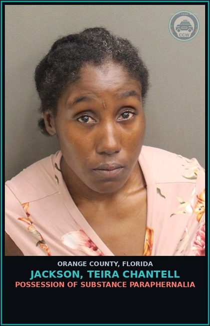 CCW arrest card for JACKSON, TEIRA CHANTELL in Orange County: TAMPER WITH PHYSICAL EVIDENCE