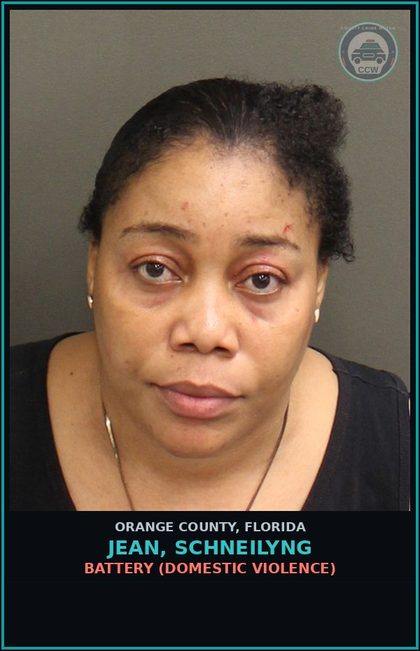 CCW arrest card for JEAN, SCHNEILYNG in Orange County: BATTERY (DOMESTIC VIOLENCE)