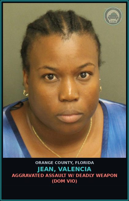 CCW arrest card for JEAN, VALENCIA in Orange County: BATTERY (DOMESTIC VIOLENCE)