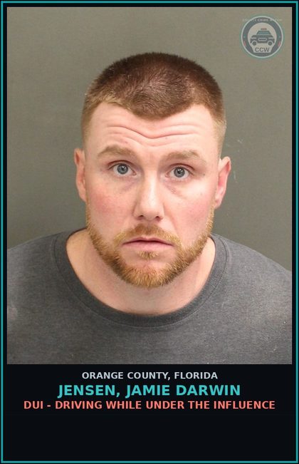 CCW arrest card for JENSEN, JAMIE DARWIN in Orange County: DUI - DRIVING WHILE UNDER THE INFLUENCE