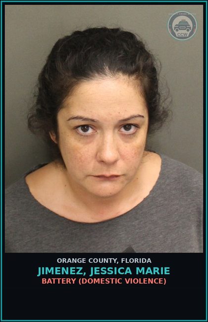 CCW arrest card for JIMENEZ, JESSICA MARIE in Orange County: BATTERY (DOMESTIC VIOLENCE)