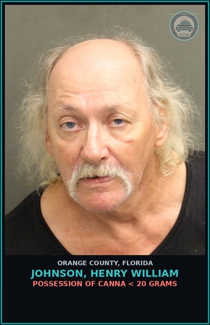 CCW arrest card for JOHNSON, HENRY WILLIAM in Orange County: ALCOHOLIC BEVERAGES, OPEN CONTAINERS