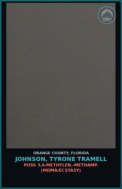 CCW arrest card for JOHNSON, TYRONE TRAMELL in Orange County: RESISTING OFFICER WITHOUT VIOLENCE
