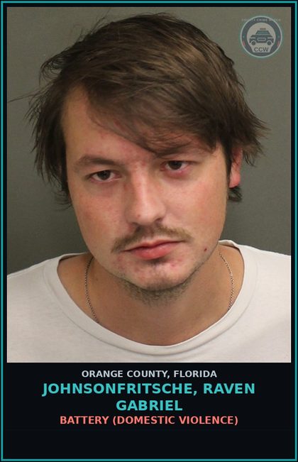 CCW arrest card for JOHNSONFRITSCHE, RAVEN GABRIEL in Orange County: BATTERY (DOMESTIC VIOLENCE)