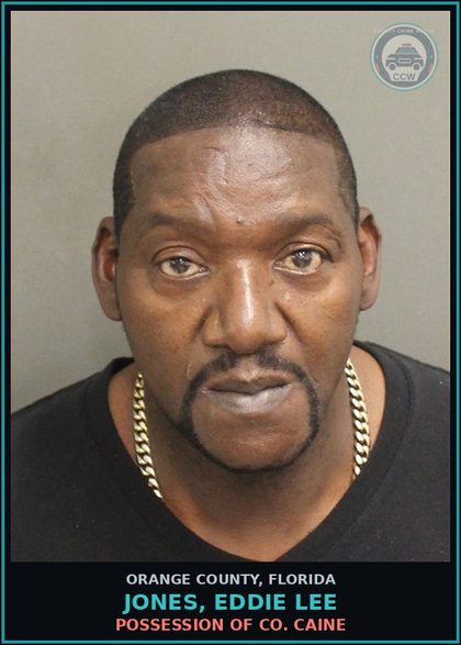 CCW arrest card for JONES, EDDIE LEE in Orange County: DRUGS-SELL-SELL contr substance SCHEDULE II