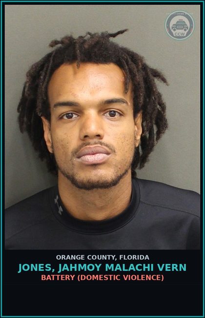 CCW arrest card for JONES, JAHMOY MALACHI VERN in Orange County: FAILURE OF DEFENDANT TO APPEAR