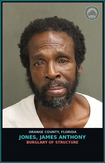 CCW arrest card for JONES, JAMES ANTHONY in Orange County: GRAND THEFT 3RD DEGREE (>$750, <5,000)