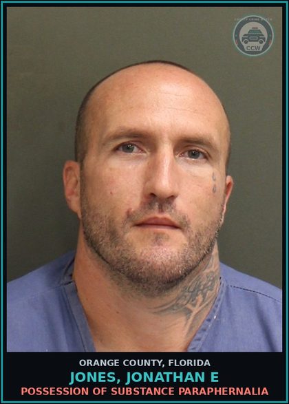 CCW arrest card for JONES, JONATHAN E in Orange County: RETURN PER COURT ORDER