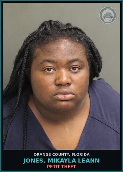 CCW arrest card for JONES, MIKAYLA LEANN in Orange County: RESISTING OFFICER WITHOUT VIOLENCE
