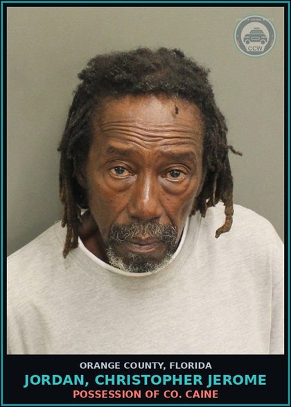 CCW arrest card for JORDAN, CHRISTOPHER JEROME in Orange County: POSSESSION OF COCAINE