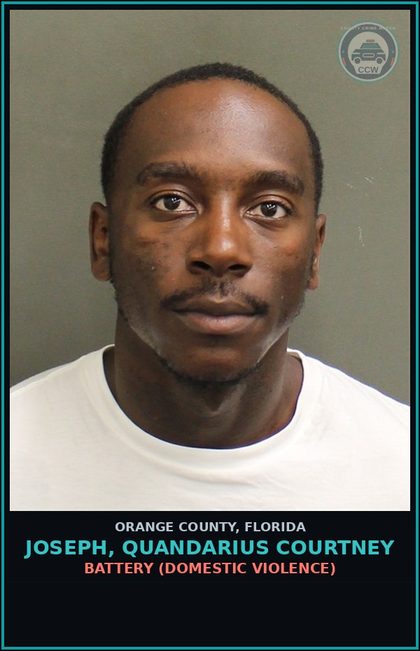 CCW arrest card for JOSEPH, QUANDARIUS COURTNEY in Orange County: OBSTRUCTING JUSTICE-HINDER WITN COMMUN INFO TO LEO/JUDGE MISD PROC