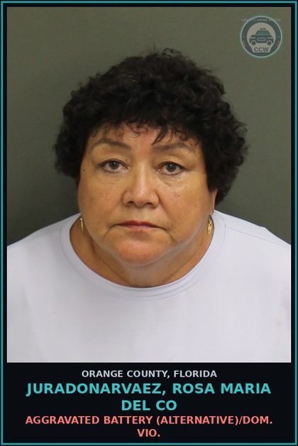 CCW arrest card for JURADONARVAEZ, ROSA MARIA DEL CO in Orange County: PETIT THEFT