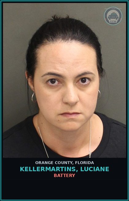 CCW arrest card for KELLERMARTINS, LUCIANE in Orange County: BATTERY