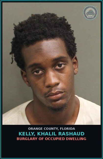 CCW arrest card for KELLY, KHALIL RASHAUD in Orange County: CONTEMPT OF COURT-OFFENDER VIOLATE NO CONTACT ORDER