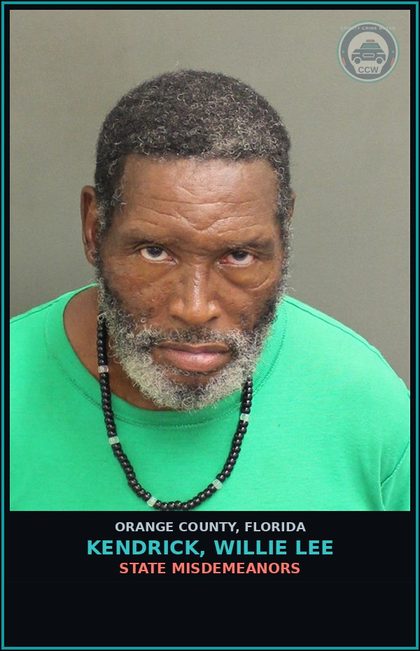 CCW arrest card for KENDRICK, WILLIE LEE in Orange County: STATE MISDEMEANORS