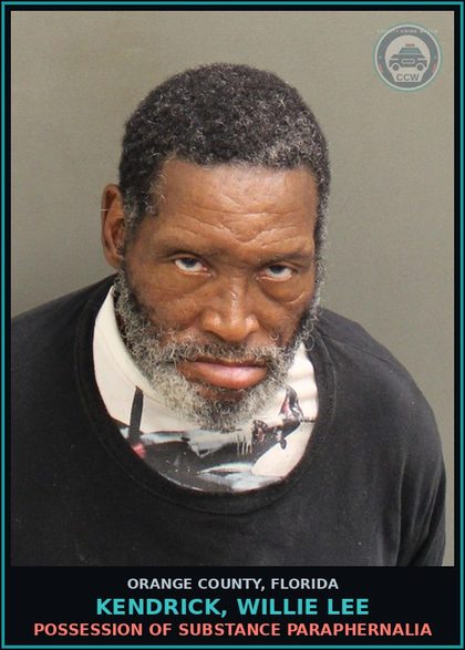 CCW arrest card for KENDRICK, WILLIE LEE in Orange County: CAMPING PROHIBITED; EXCEPTIONS